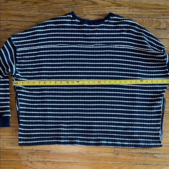 Striped Navy & White Knit Pullover - Picture 3 of 3
